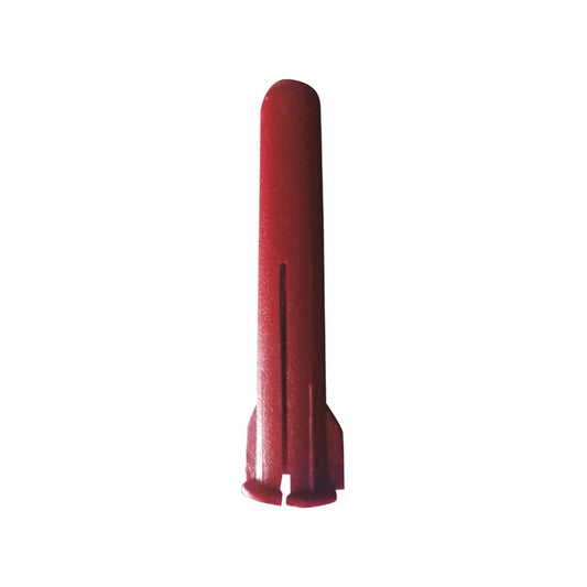 Taquete de plástico 1/4" 100 piezas rojo