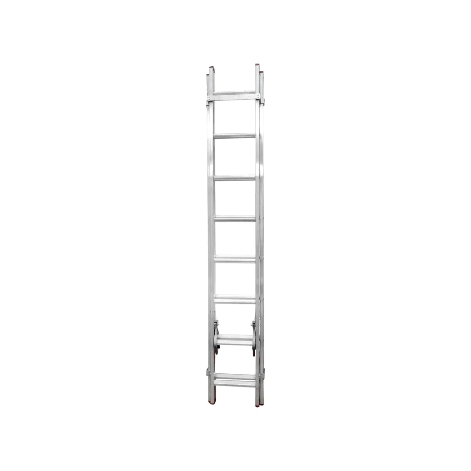 Escalera de extensión de aluminio 16 peldaños para trabajos en altura