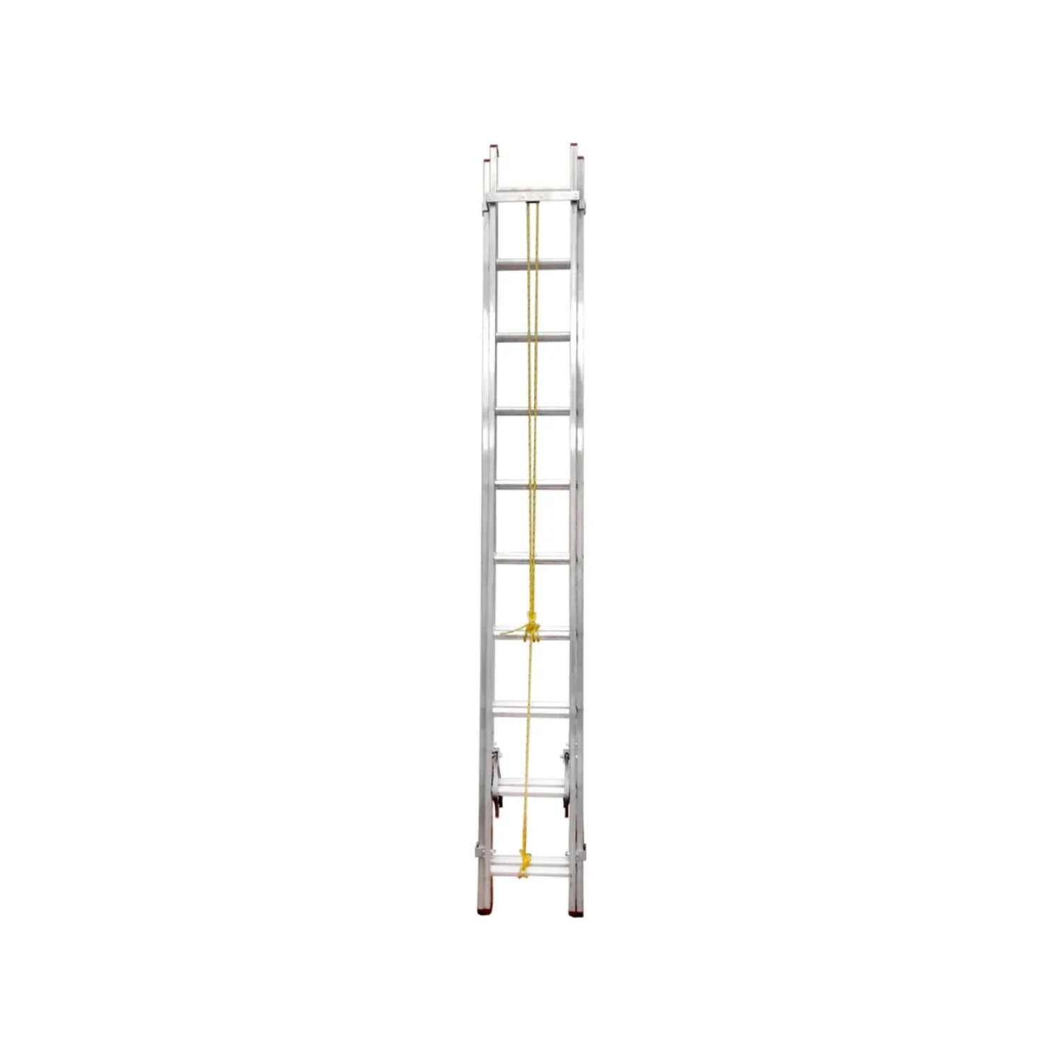 Escalera de 5.26 m de altura.,Ganchos de aluminio para mayor seguridad.,Sistema de polea y cuerda - peldaños en forma "D",20 peldaños y tacones antiderrapantes.