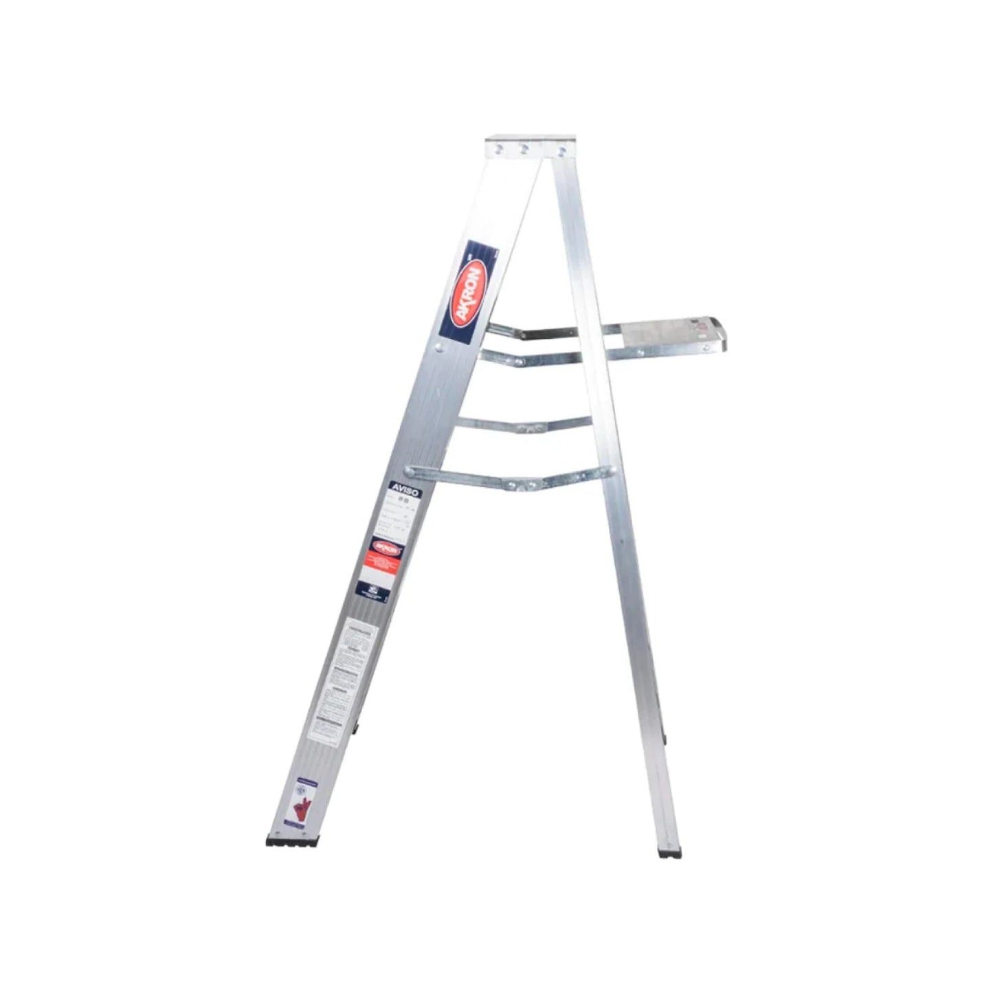 Escalera de tijera Akron de aluminio 3 peldaños (91 cm) con plataforma superior, uso doméstico o profesional