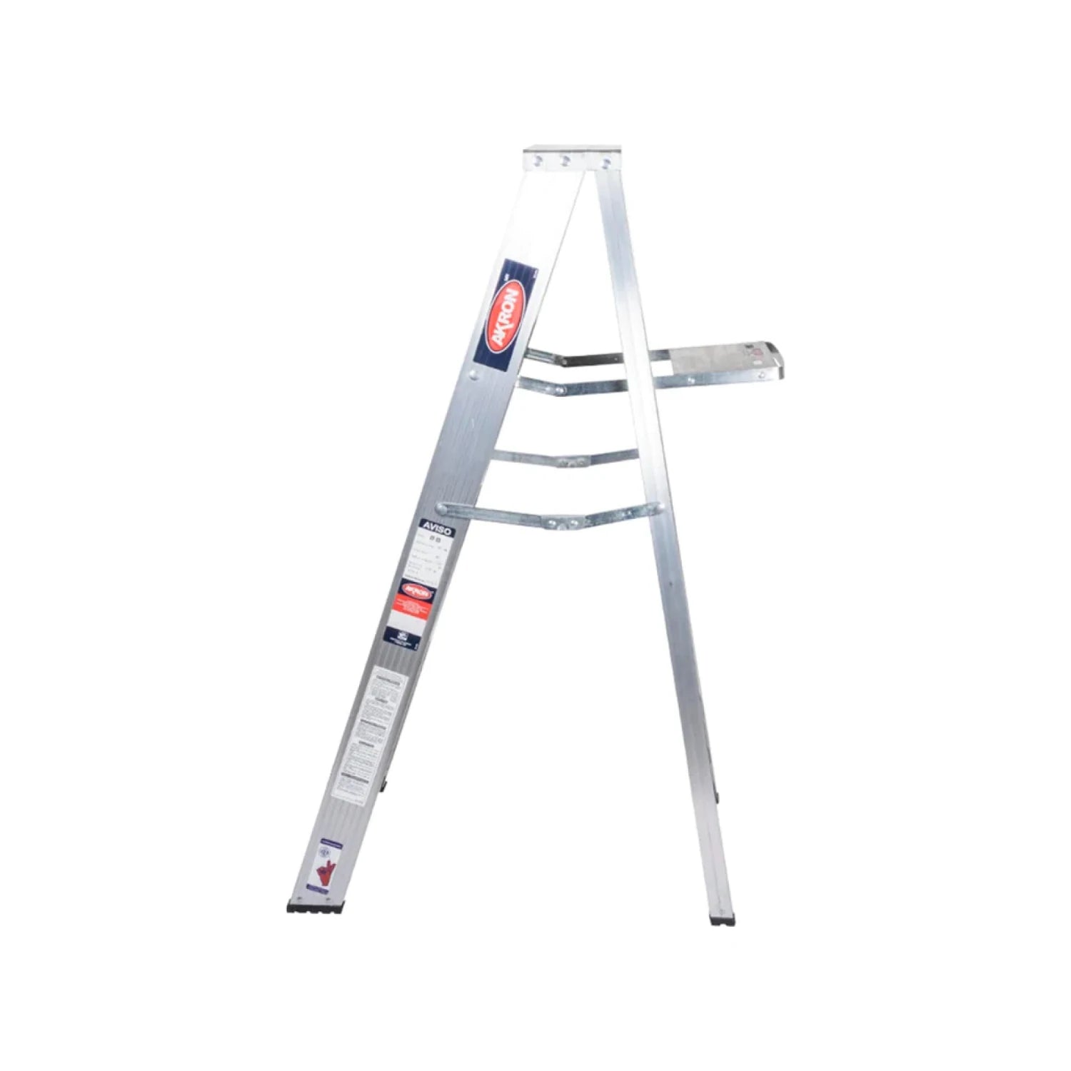 Escalera de tijera Akron de aluminio 3 peldaños (91 cm) con plataforma superior, uso doméstico o profesional