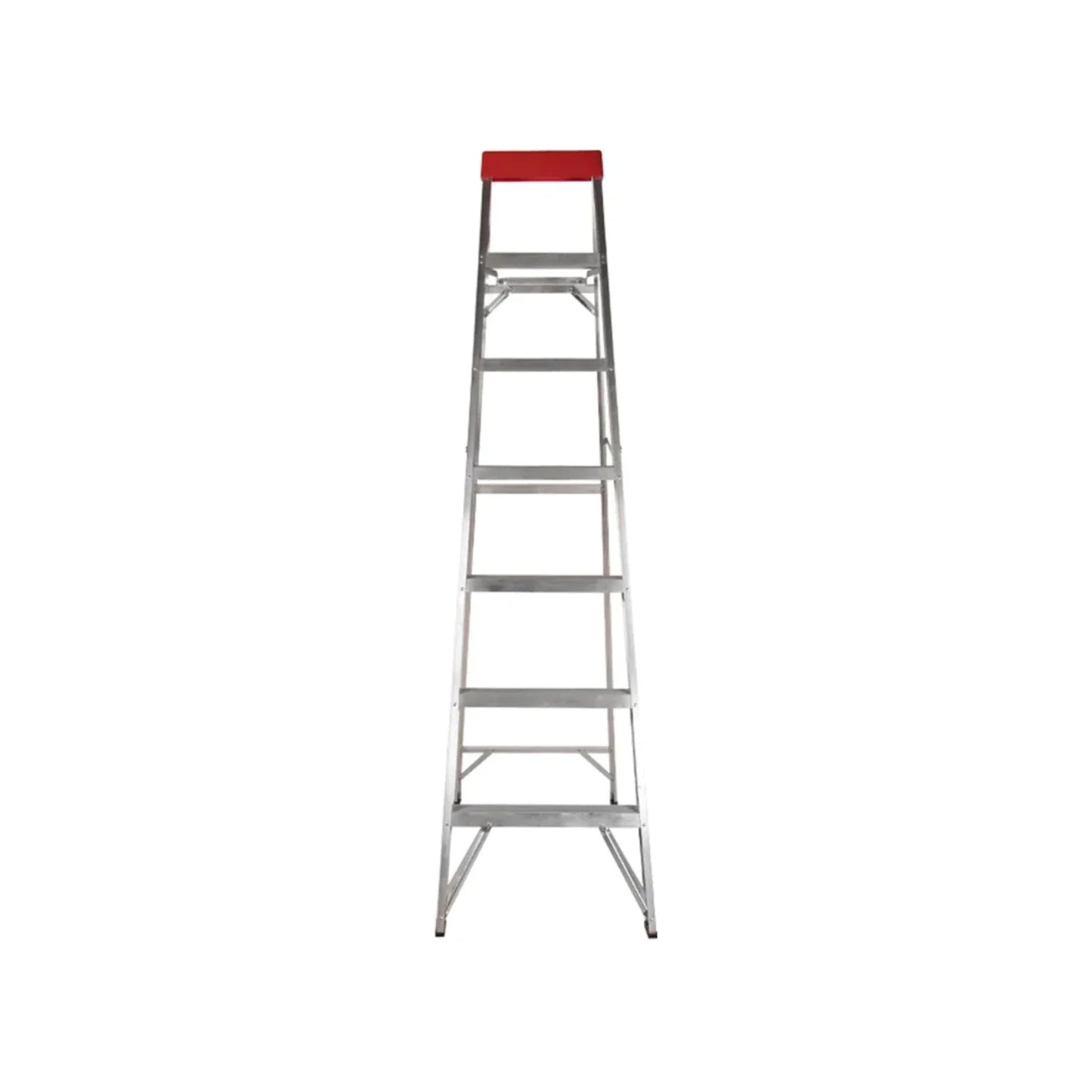 Escalones: 6,Tamaño: 2.13 m,Altura máxima de seguridad: 1.43 m,Material: aluminio.,Peso máximo: 150 kg,Escalones planos de aluminio antiderrapante con huella.