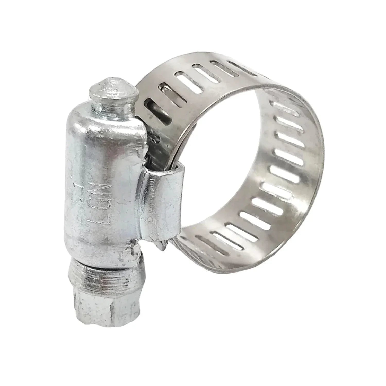 Banda de acero inoxidable.,Apertura mínima: 7/16" (11 mm).,Apertura máxima: 25/32" (19.84 mm).,Tornillo, tapa y base de acero con un acabado de dicromato de zinc resistente a la corrosión.,Uso doméstico, ferretería, jardinería y agricultura.