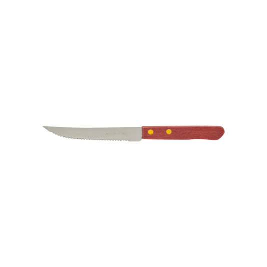 Hoja de acero inoxidable.,Largo 4.5",Mango de madera.,Uso doméstico.