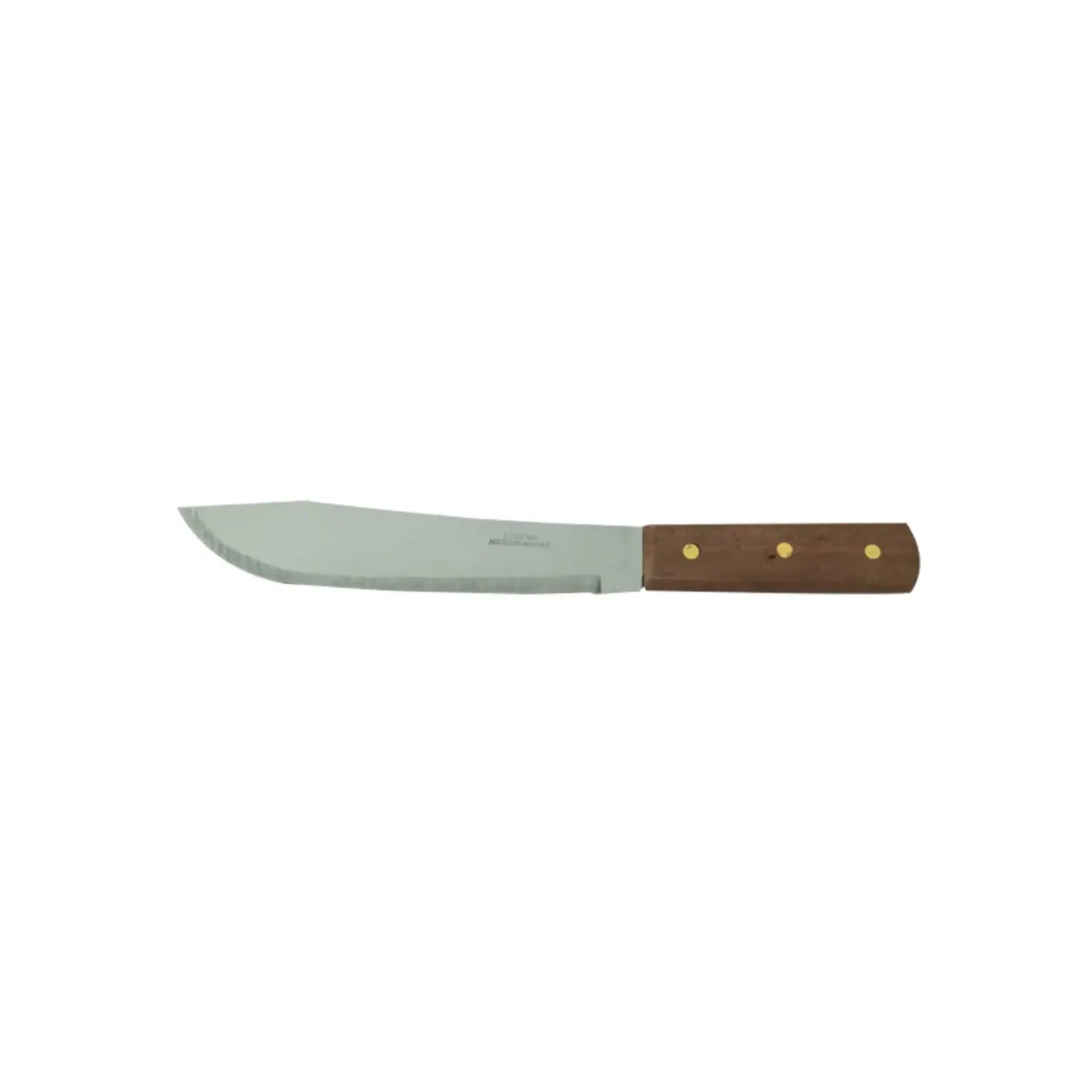 Cuchillo de cocina tipo carnicero con hoja de acero inoxidable y mango de madera con tres remaches