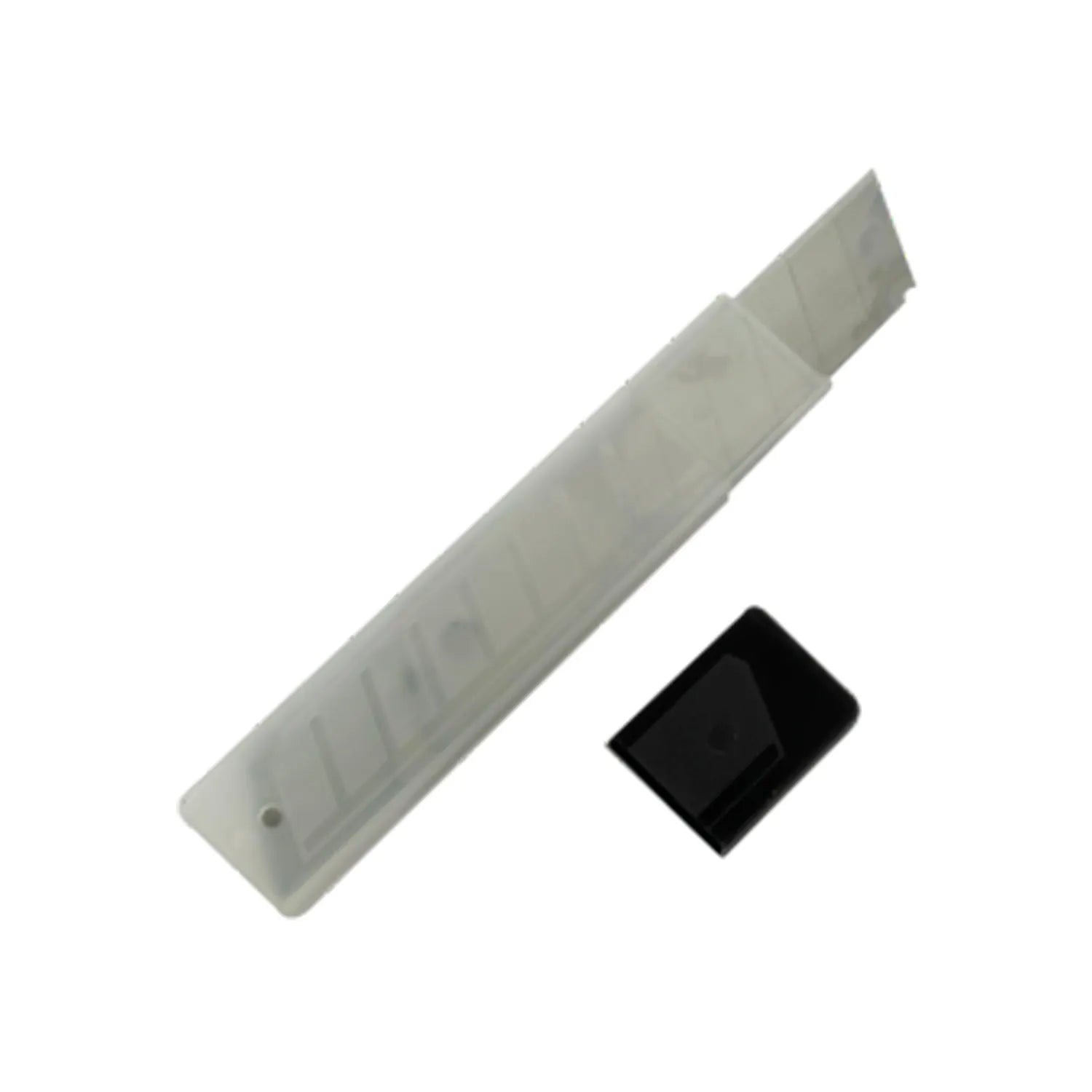 Material de  acero.,Hechura pre-cortada.,Uso general.,Incluye estuche de plástico con tapa.