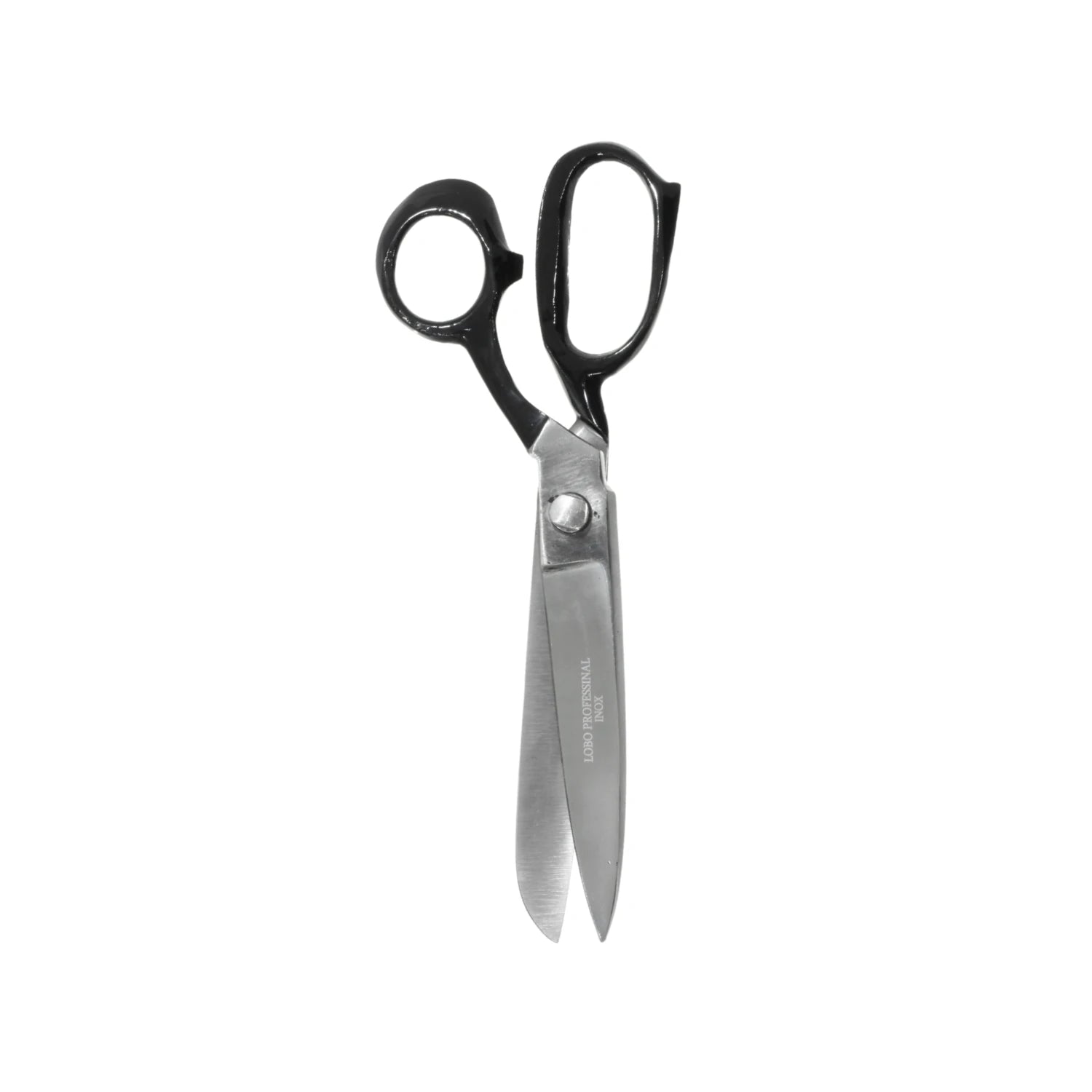 Tijeras de sastre profesionales LOBO 9 pulgadas, mangos negros, hojas de acero inoxidable INOX para tela y costura