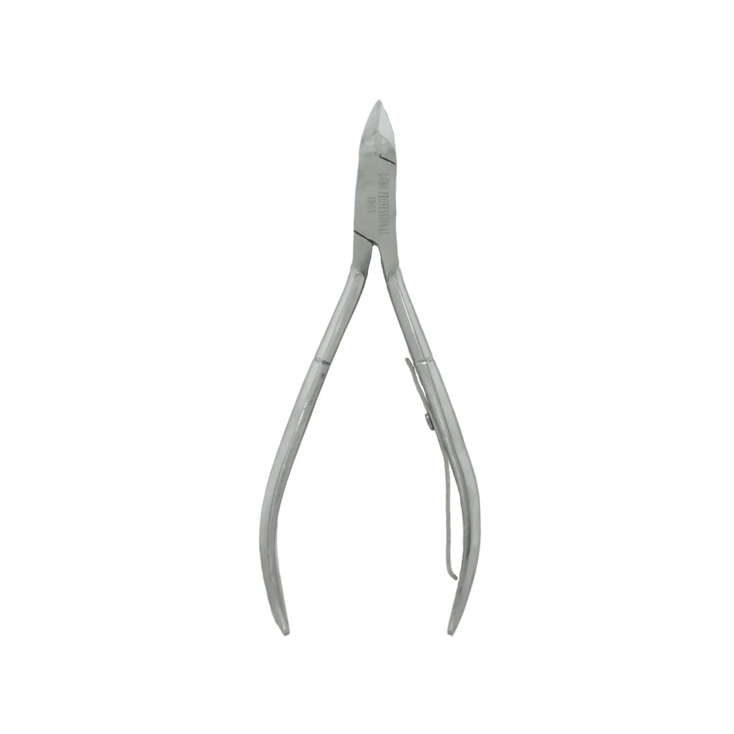Alicates de manicura LOBO PROFESSIONAL de acero inoxidable para cutículas, punta recta.
