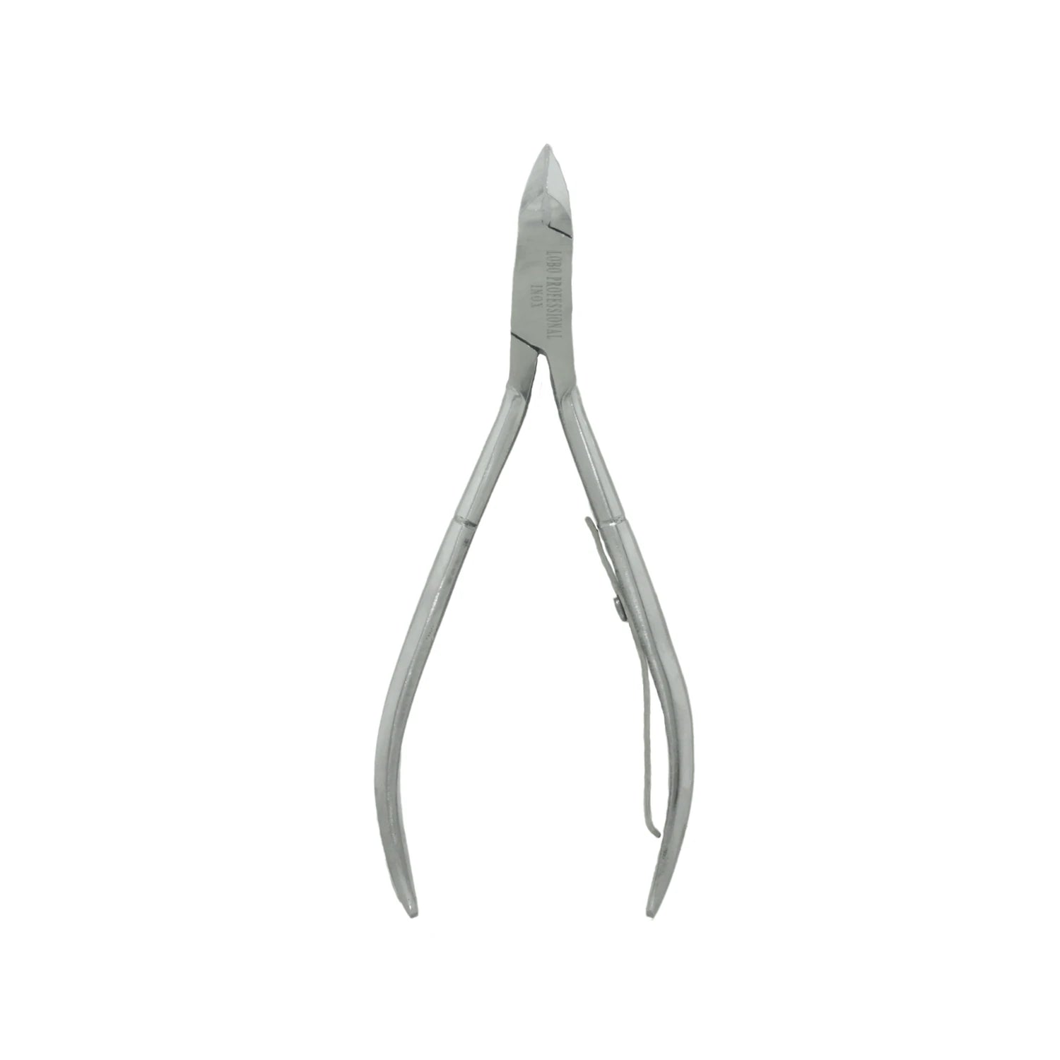 Alicates de manicura LOBO PROFESSIONAL de acero inoxidable para cutículas, punta recta.