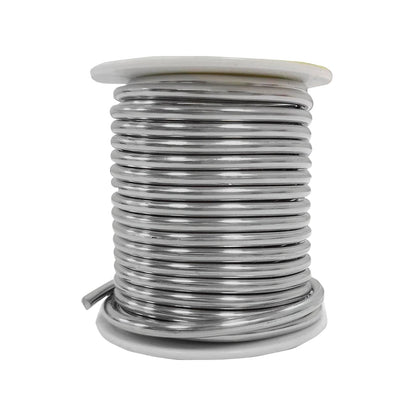 Carrete de soldadura 50/50 de 450g, alambre estaño-plomo plateado para uniones y reparaciones metálicas