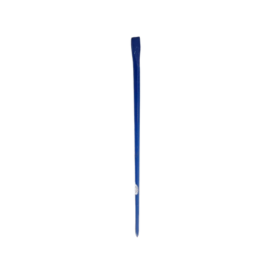 Fabricado en acero al alto carbón SAE 1060,Barreta con tratamiento térmico.,Medidas:,Largo: 150 cm,Grosor: 1" (2.5 cm).,Peso 6.10 kg,Terminación en punta y escoplo.