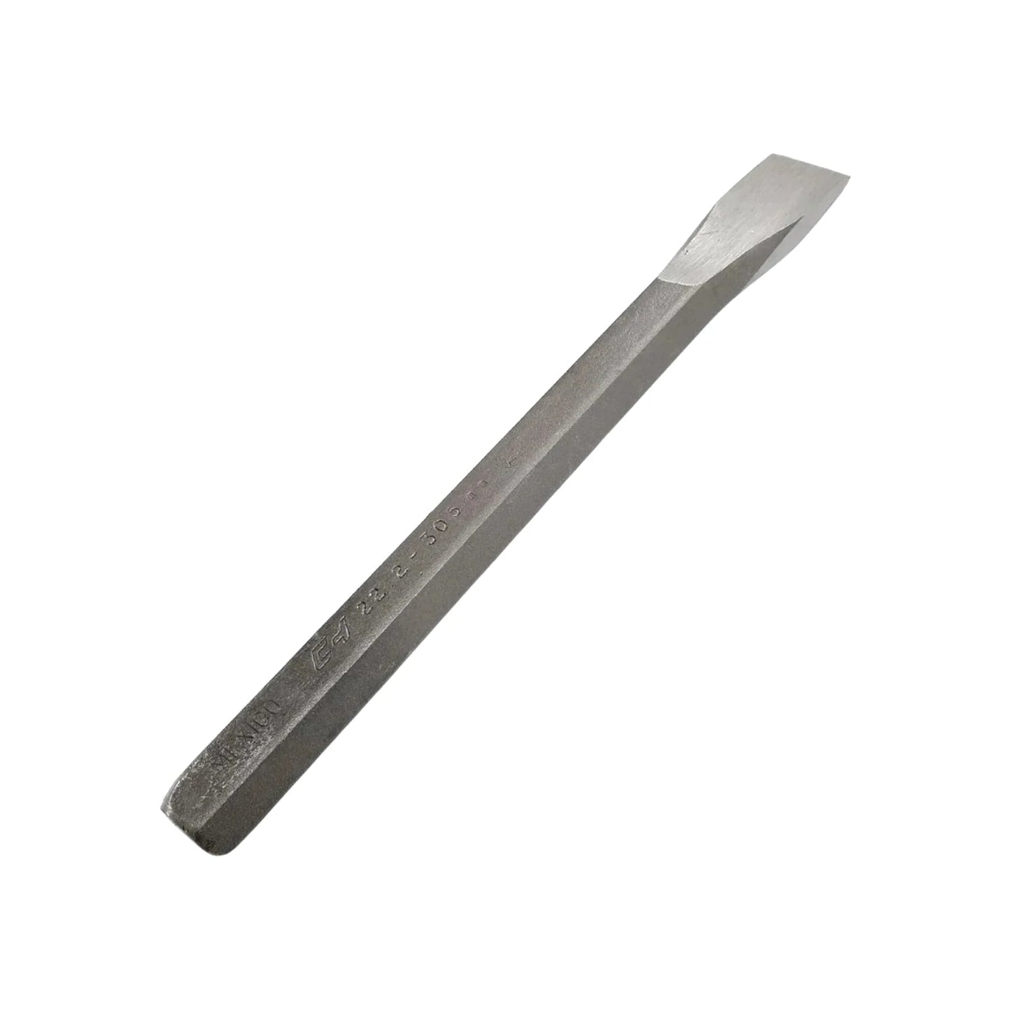 Cincel plano de acero 7/8 x 12 pulgadas (2.22 x 30.5 cm), gris metálico, fabricado en México