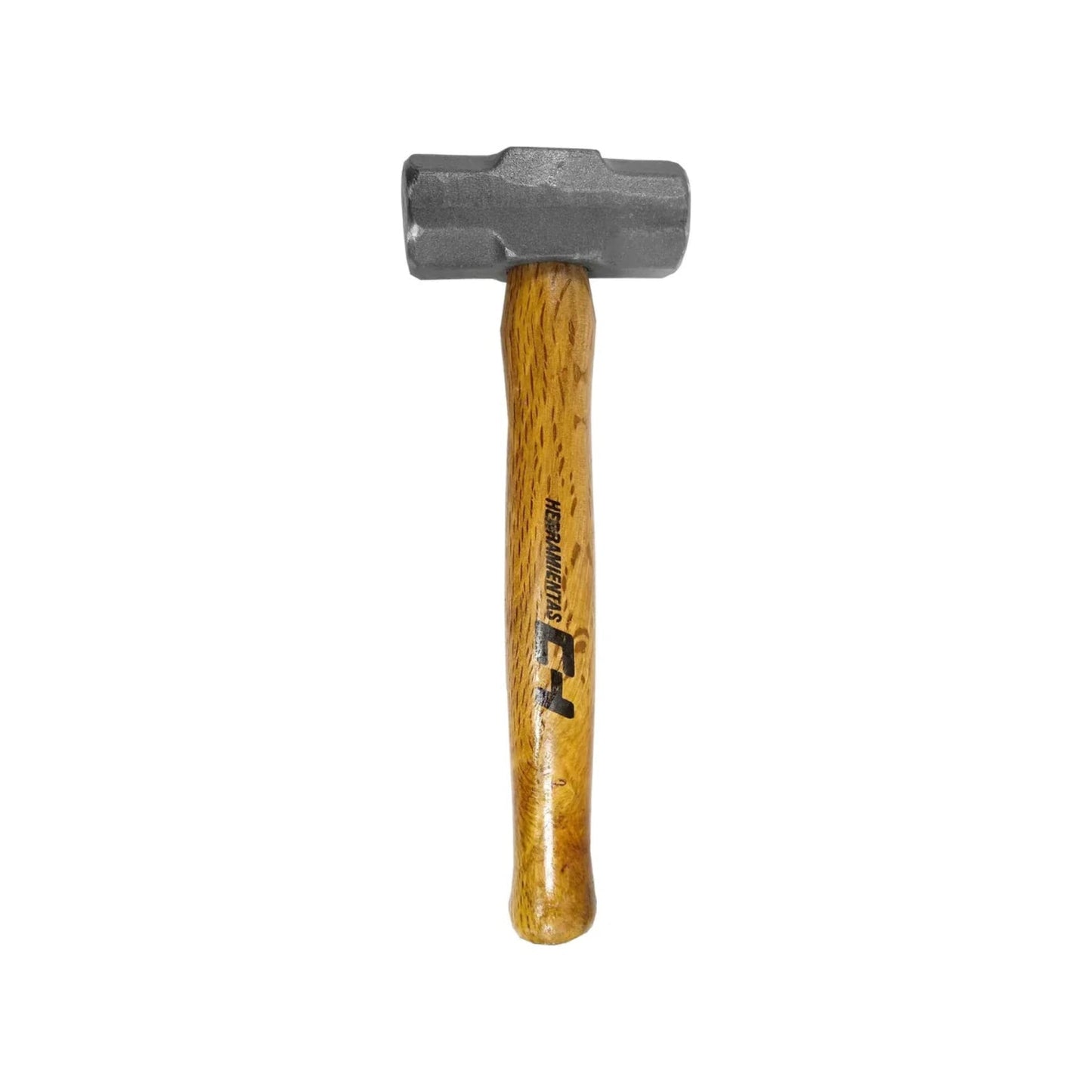 Marro octagonal de 2 libras con cabeza de acero gris y mango de madera HERRAMIENTAS CH para construcción
