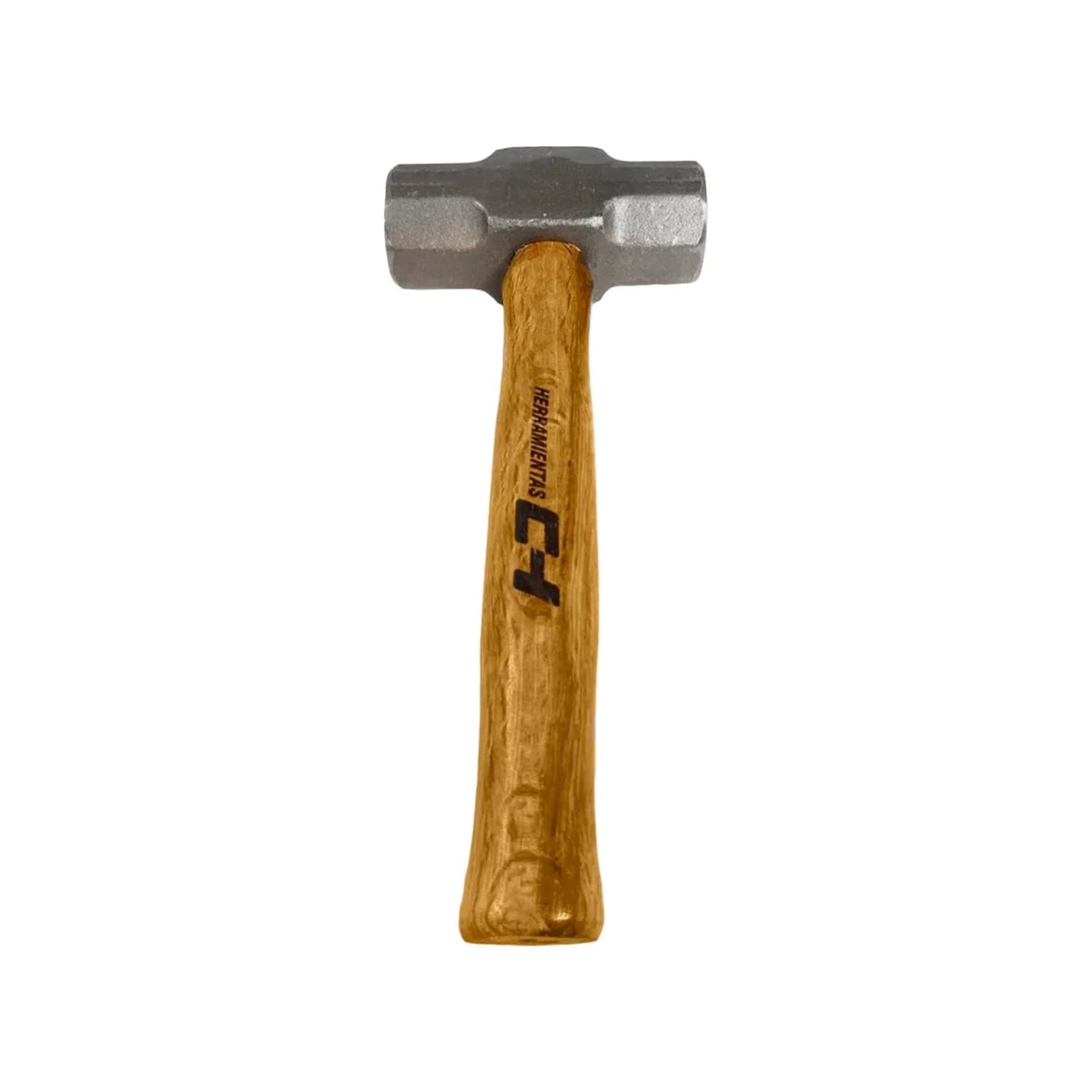Marro octagonal de 4 libras con cabeza de acero gris y mango de madera marca Herramientas CH