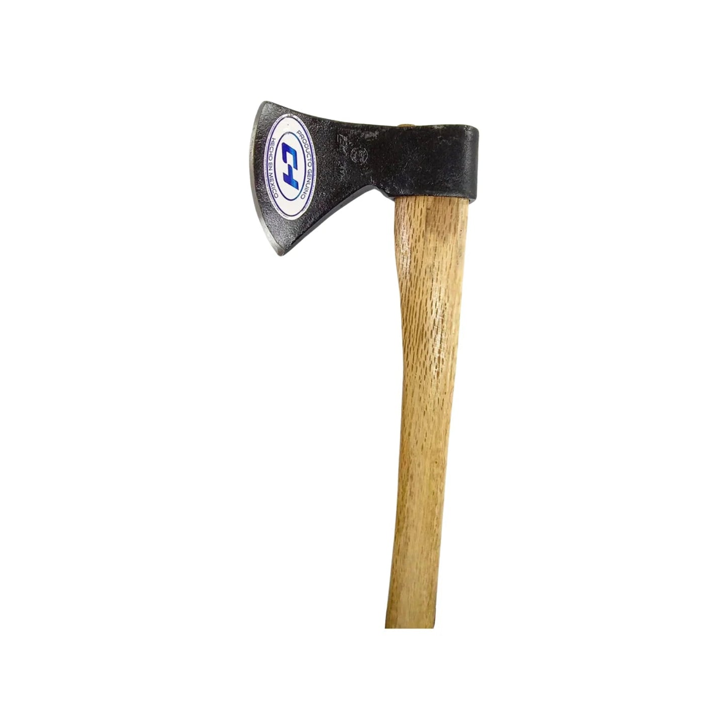 Hacha CH 3.5 libras labor entera, mango de madera, cabeza de acero negro. Herramienta de corte y desmonte.