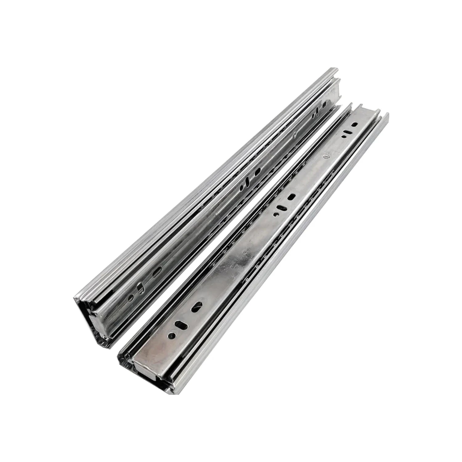 Correderas metálicas de extensión completa 45 cm para cajones, rieles con balines