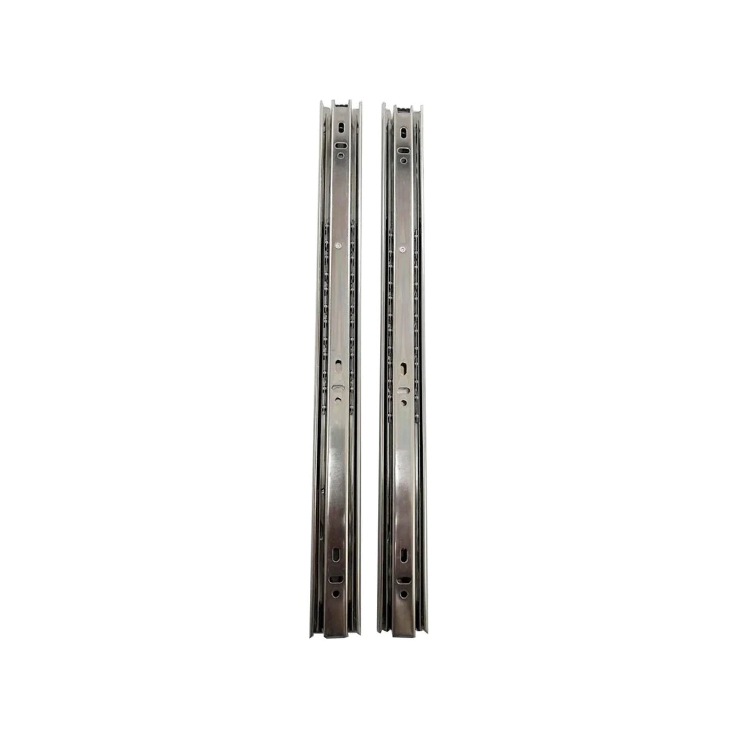 Par de correderas de cajón metálicas de 40 cm, guías delgadas de extensión completa para herrajes de muebles