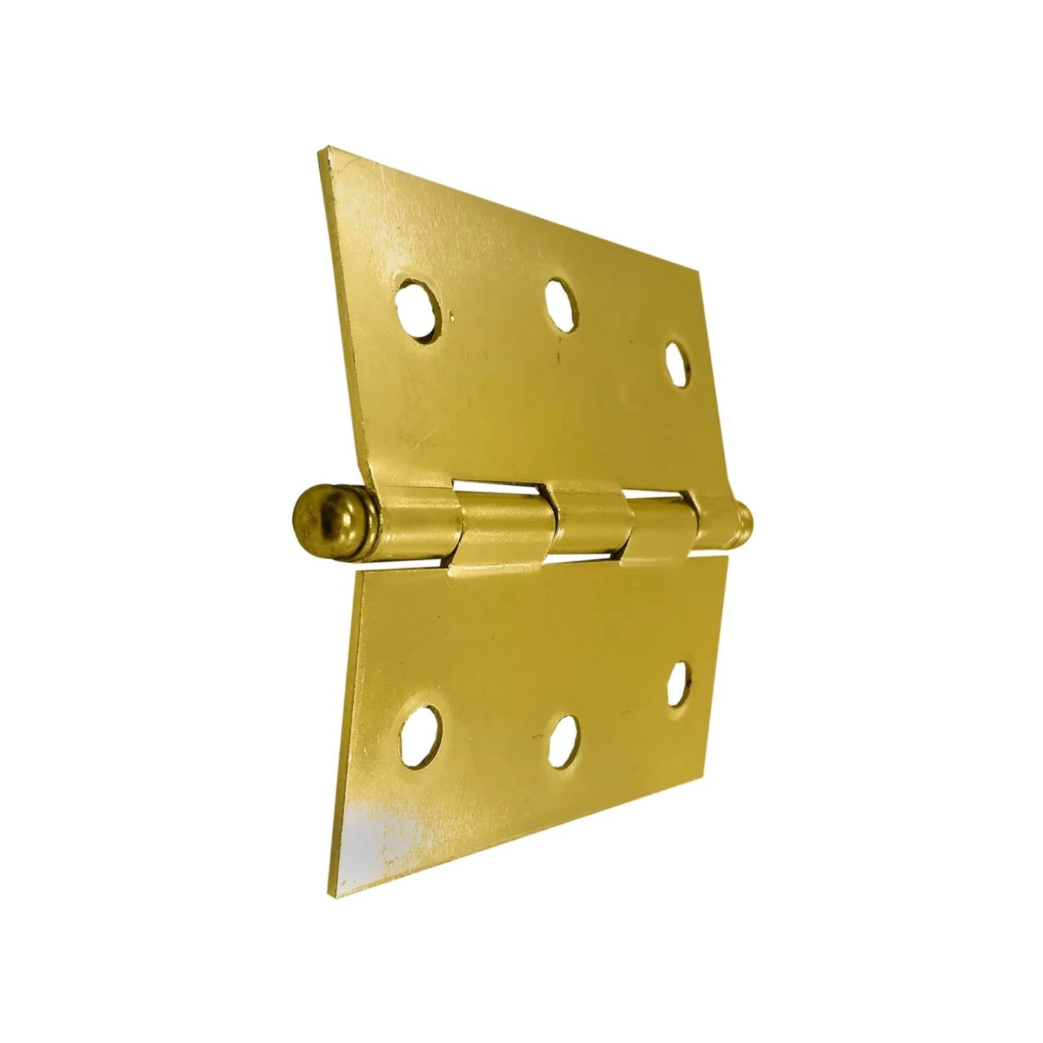Bisagra de perno de bola latón brillante para puertas y gabinetes, acabado dorado pulido