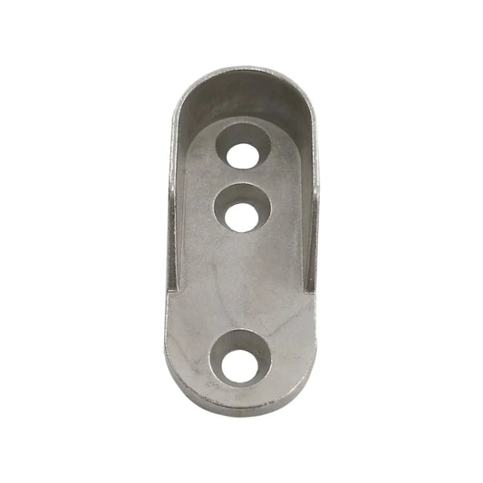 Fabricado en acero.,Acabado: Cromo.,1.3cm de profundidad.,Brida para tubo ovalado.