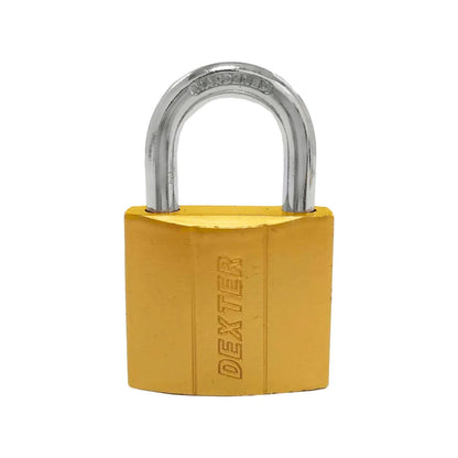 Candado Dexter 30mm dorado con gancho corto endurecido para seguridad