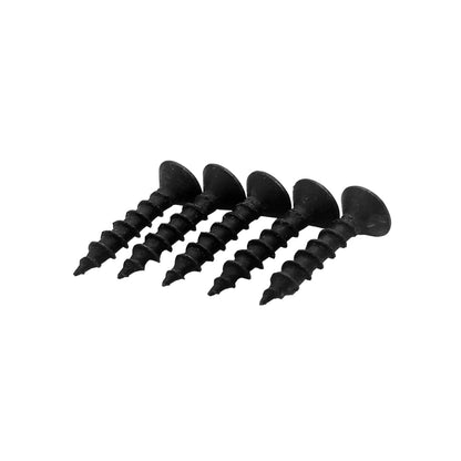 Pijas para madera negras, cabeza avellanada Phillips, rosca gruesa y punta afilada