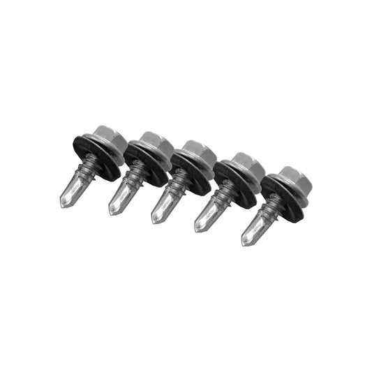Tornillos punta de broca cabeza hexagonal con arandela metálicos 14mm x 3/4"