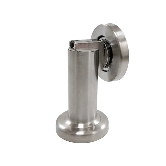 Tope de puerta magnético de acero inoxidable con base circular para montaje en pared o suelo