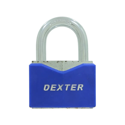 Candado 60 mm gancho corto azul Dexter 16952