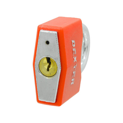 Candado Dexter rojo 40mm con grillete corto, cerradura de seguridad resistente de metal