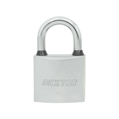 Candado de seguridad Dexter 40mm de gancho corto plateado para protección