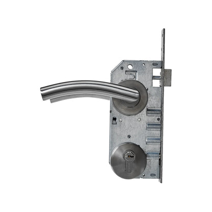 Cerradura/Chapa para recámara de manija cromo mate Dexter 6503 deluxe