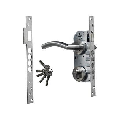 Cerradura/Chapa para recámara de manija cromo mate Dexter 6503 deluxe