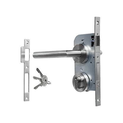 Cerradura/Chapa para recámara de manija cromo mate Dexter 6501 deluxe