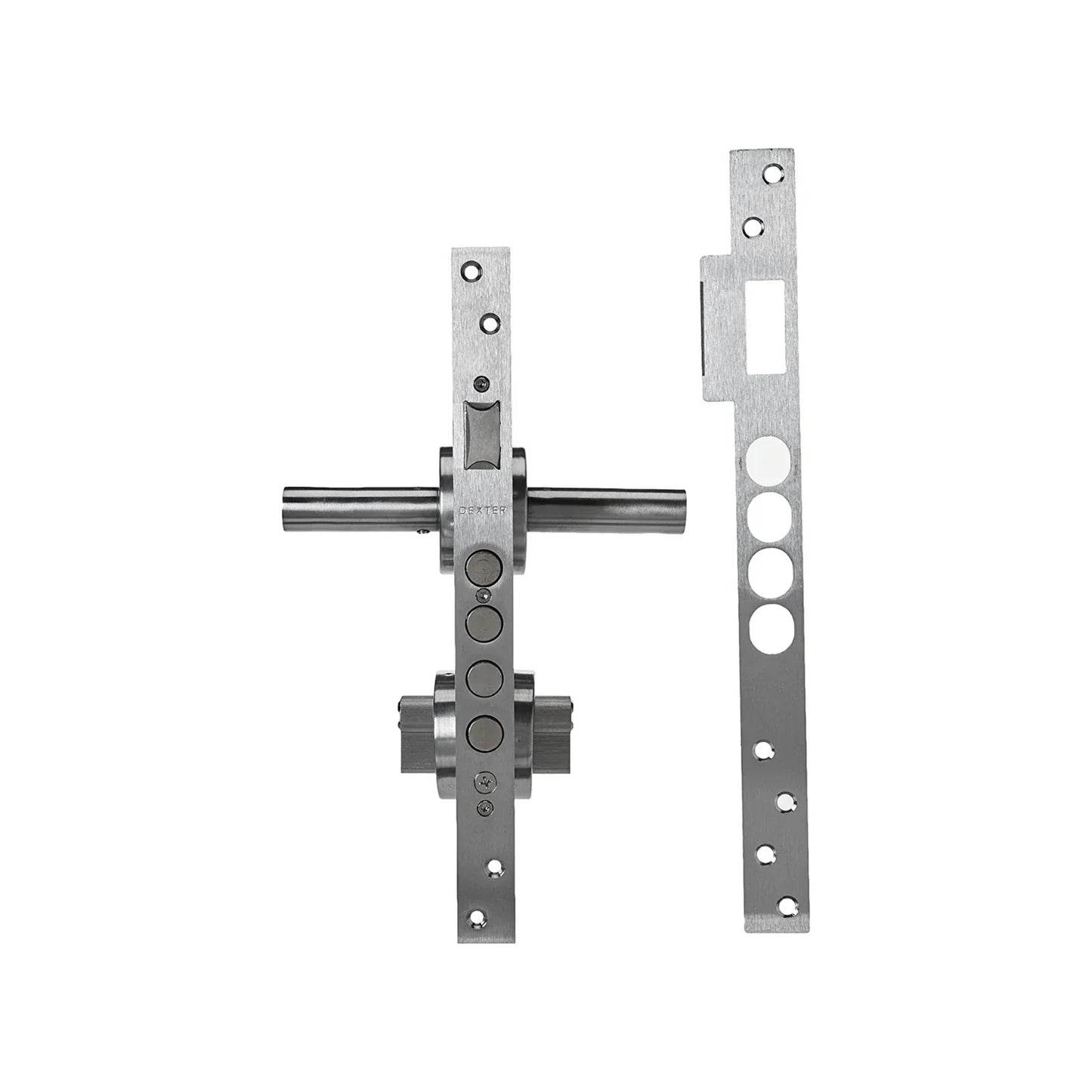Cerradura/Chapa para recámara de manija cromo mate Dexter 6502 deluxe