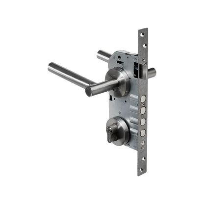 Cerradura/Chapa para recámara de manija cromo mate Dexter 6502 deluxe
