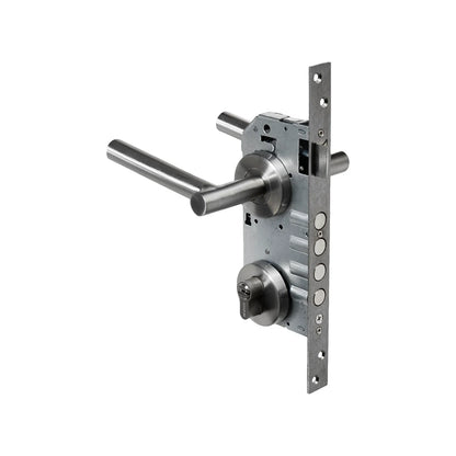 Cerradura/Chapa para recámara de manija cromo mate Dexter 6502 deluxe