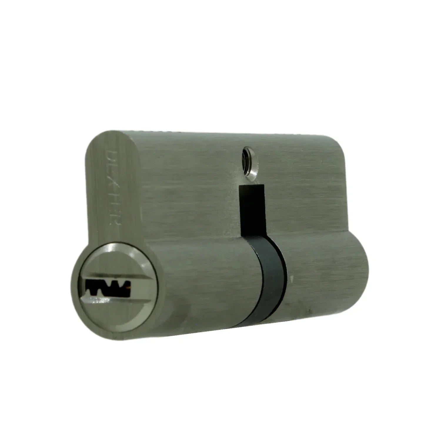 Cilindro de alta seguridad 80 mm,Acabado acero inoxidable.,Para puertas de 45 a 60 mm,Incluye 5 llaves de puntos.