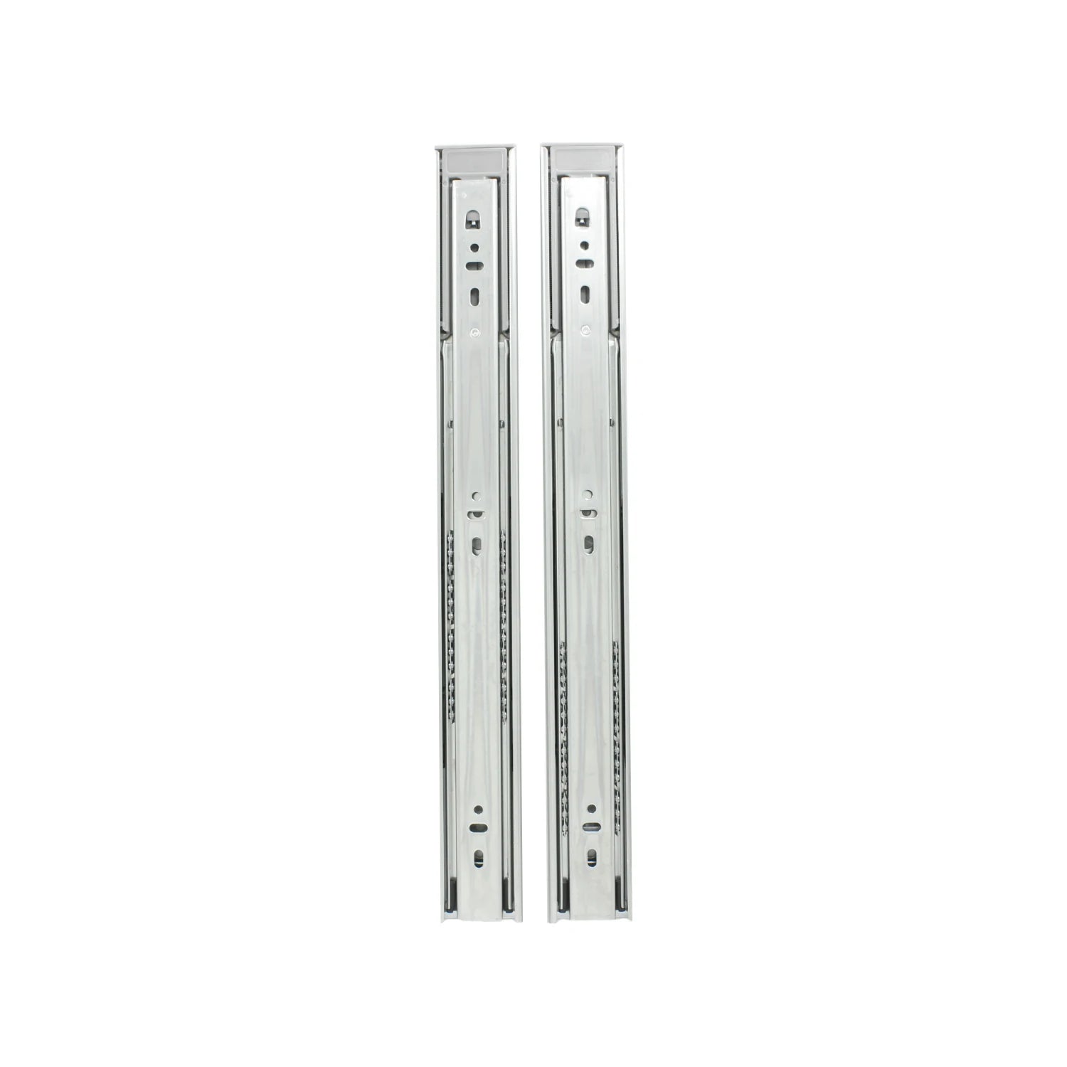 Corredera metálica de extensión para cajones, rieles plateados de 40 cm, juego de 2 piezas