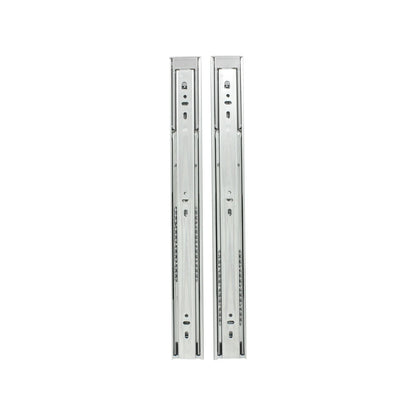 Corredera metálica de extensión para cajones, rieles plateados de 40 cm, juego de 2 piezas