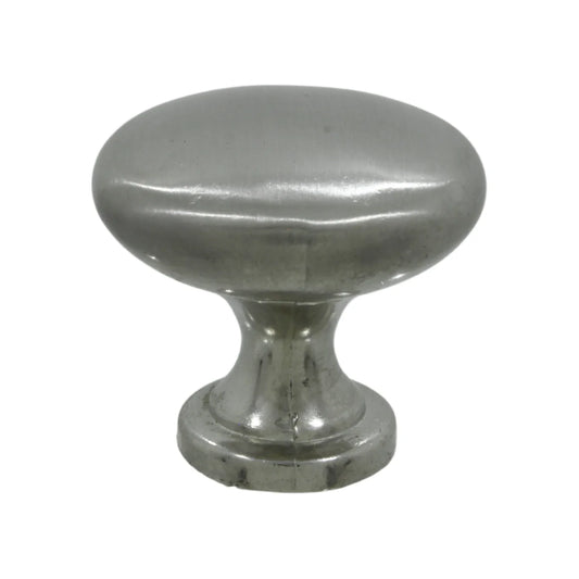 Información Técnica., Material: Zamac., Tipo de jaladera: Botón., Diámetro: 29.5, Altura: 27.5 mm, Ideal para muebles de hogar y oficina., Acabado: Níquel Satinado.