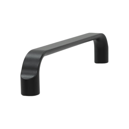 Información Técnica., Material: Zamac., Tipo de jaladera: Puente., Medida de centro a centro: 128 mm, Longitud total: 140 mm, Altura: 28 mm, Ideal para muebles de hogar y oficina., Acabado: Negro.