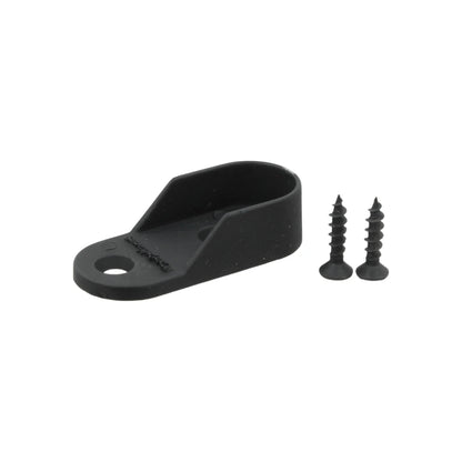Brida ovalada negra con tornillo Handy Home 14327
