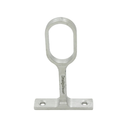 Soporte para tubo ovalado Handy Home de níquel, plateado, para barras de clóset y organización