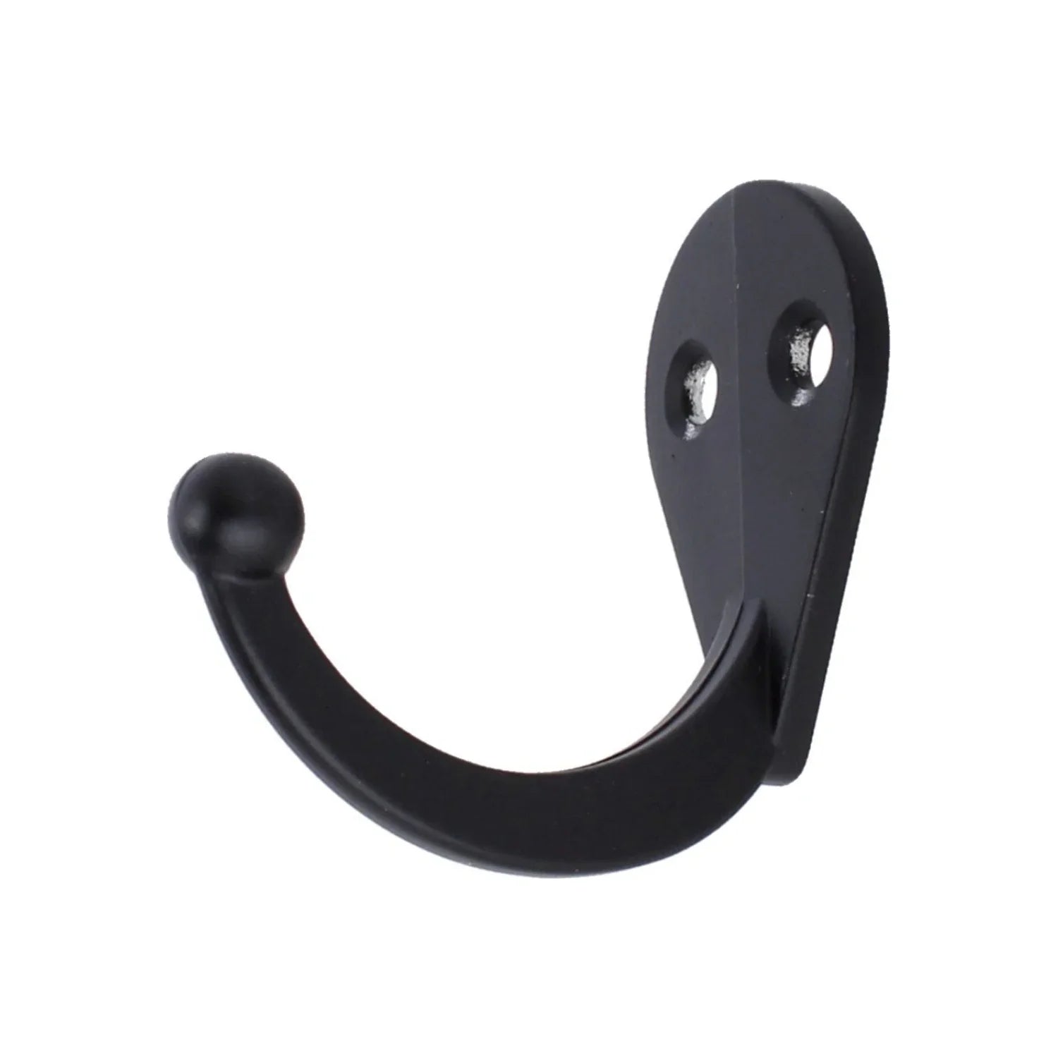 Información Técnica., Fabricado de Zamac., Gancho sencillo., Ideal para colgar y sostener ropa y otros accesorios., Acabado: Negro.
