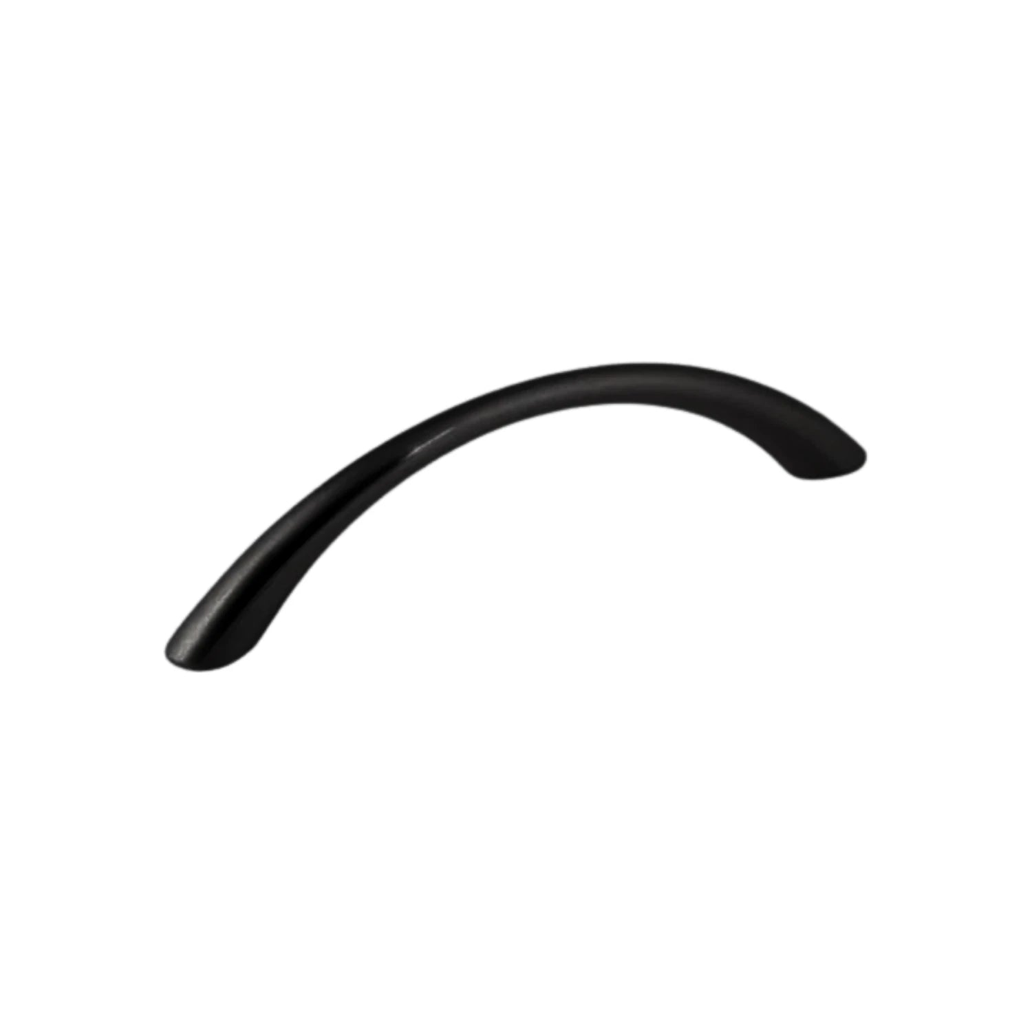 Jaladera negra curva para gabinetes y cajones, estilo Roma 96mm