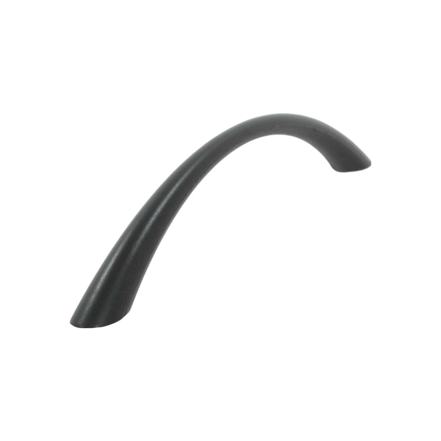 Jaladera curva negra para puertas de gabinetes y cajones, estilo moderno acabado mate