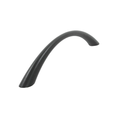 Jaladera curva negra para puertas de gabinetes y cajones, estilo moderno acabado mate