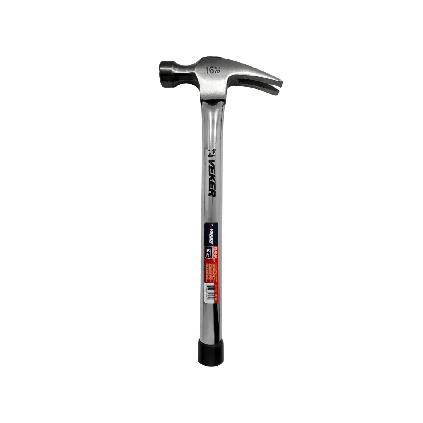 Martillo Veker 16 oz con garra recta, cabo tubular de acero cromado