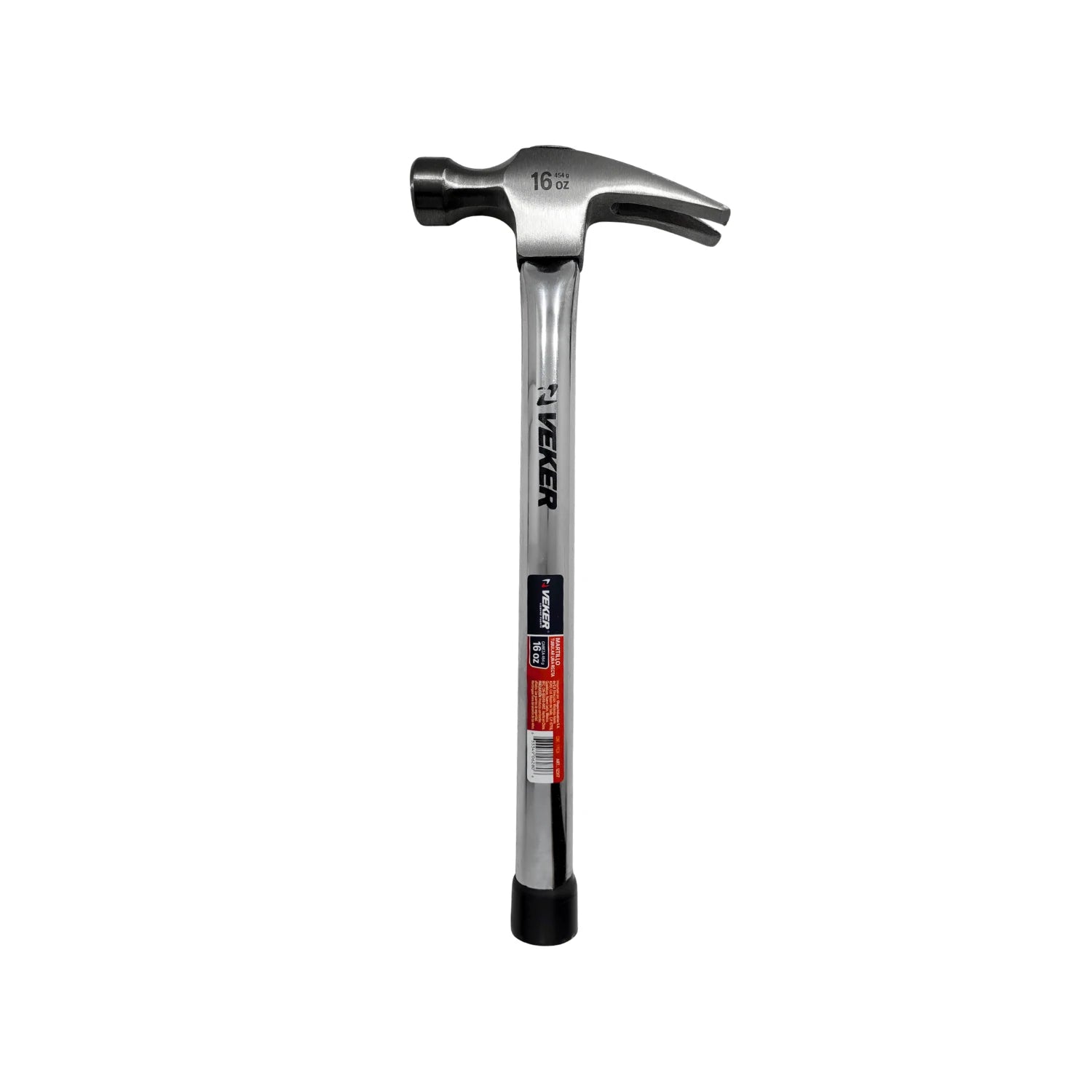 Martillo Veker 16 oz con garra recta, cabo tubular de acero cromado