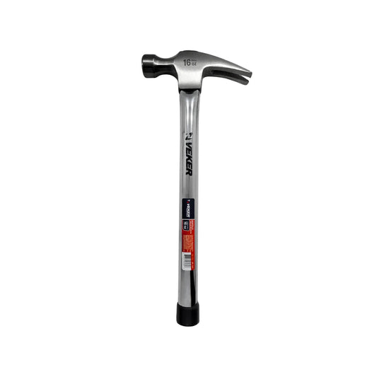 Martillo Veker 16 oz con garra recta, cabo tubular de acero cromado